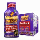 Vitamin Energy Focus + Extra Strength Energy Shot Grape 24 Pack, 260mg Natural Coffein, B- Vitamin, CoQ10, Aminosyrer, Focus, Produktivitet & Klarhed, Zero Sugar, Gluten- Free, 1,93 fl oz