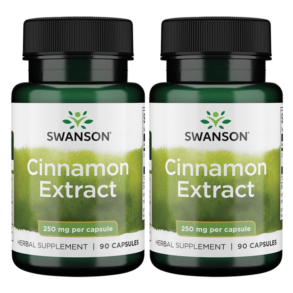 Swanson kanel ekstrakt (250 mg, 90 kapsler) (2 Pack)