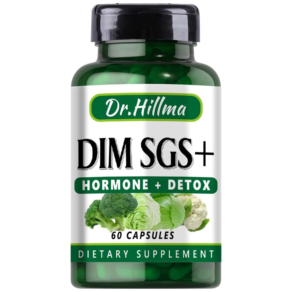 Dim Hormon Detox Supplement 200Mg Diindolylmethan Encurees Normal Østrogen supplement til kvinder, Hormonal Acne Hot Flashs Kosttilskud, Menopause Support, fremmer afgiftning (60Kapsler)