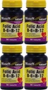 Mason Vitaminer Folinsyre B- 6 & B12 Heart Health Formel 90 tabletter pr. flaske Pakning med 4 i alt 360 tabletter