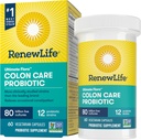 Renew Life Probiotic Colon Care Probiotiske Kapsler, Daily Supplement Tilbud Colon Support, L. Rhamnosus GG, Dairy, Soy og gluten- fri, 80 Millioner CFU, 60 Greve