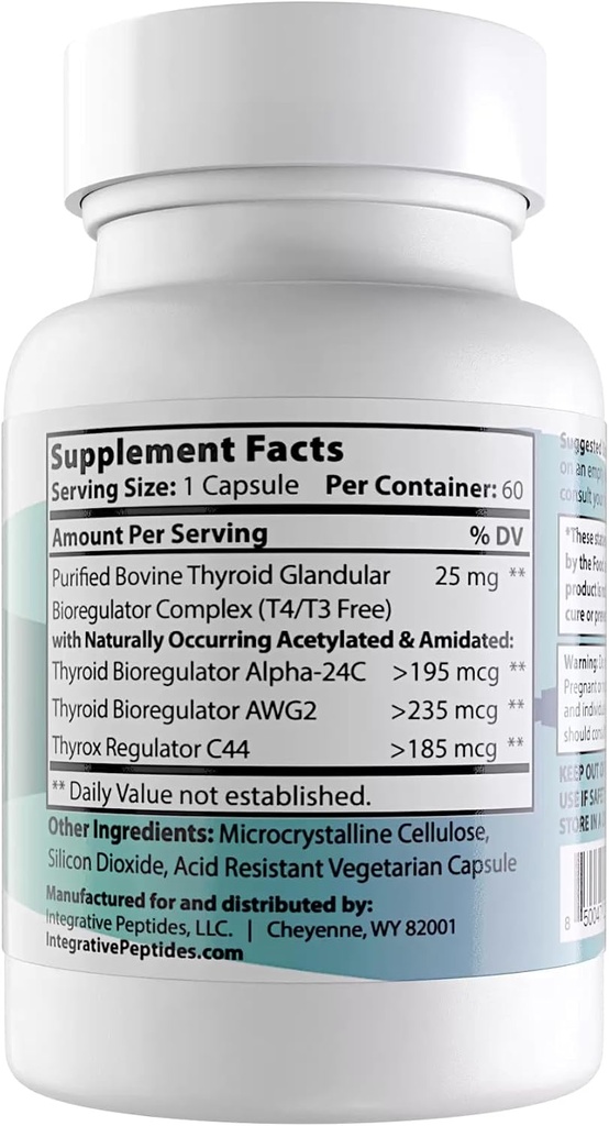 Integrativ peptider ThyroPep Thyroid Support, 60 kapsler