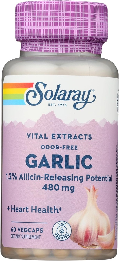 SOLARAY hvidløg supplement, 500 mg