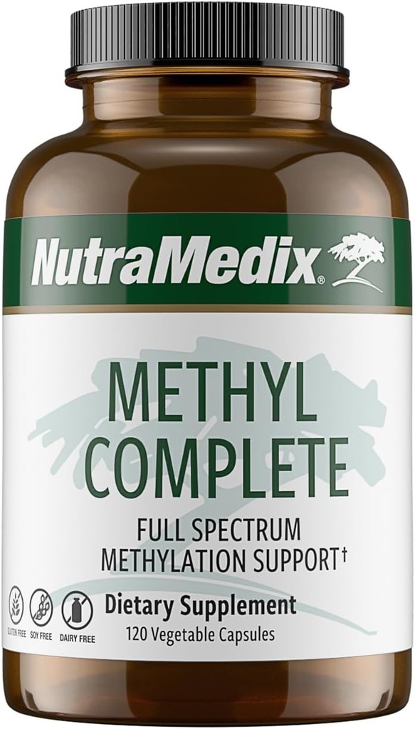 NutraMedic Methyl Complete - Komplet Methylering & Energy Support Kapsler - vitamin B2, B6, B12 & Folate - med Creatin monohydrat & betain Vandfri (120 Tæl)