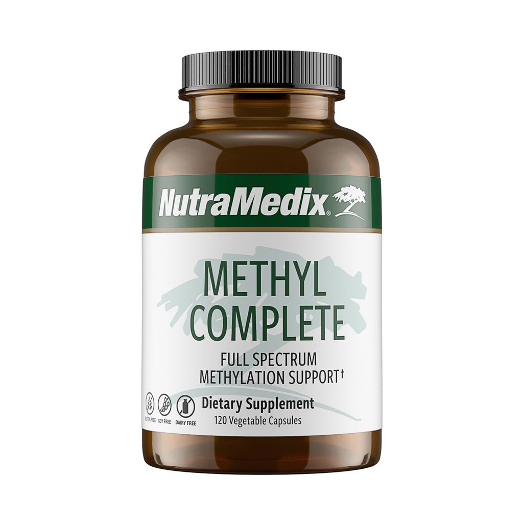 NutraMedic Methyl Complete - Komplet Methylering & Energy Support Kapsler - vitamin B2, B6, B12 & Folate - med Creatin monohydrat & betain Vandfri (120 Tæl)