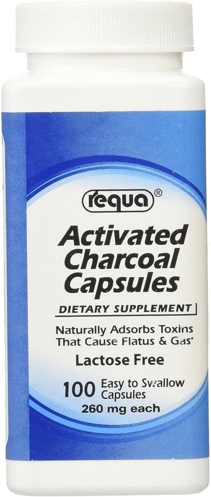 Requa Aktiveret kul, 260 mg, 100 Tæl