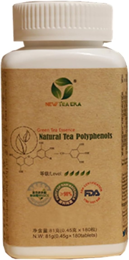 Green Tea Extract 98%, Tea polyphenoler tabletter, Antioxidant og immunforsvar, enkelt flaske 180 tabletter