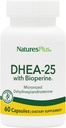 Natures Plus DHEA -25 med Bioperine - 60 kapsler - Gluten Free - 60 Servere