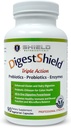 DigestShield ® Probiotic & Prebiotic Supplement + fordøjelsesenzymer, Beat The Bloat, Safely Digest Dairy, Gluten og Forarbejdede fødevarer, Reducere fedt Absorption med Chitosan, 90- Meal Supply