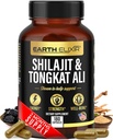 Earth Elixir Shilajit 1000mg & Tongkat Ali 400mg (180 kapsler) Made in USA- Shilajit Supplement (20% Fulvic Acid) Shilajit Pure Himalayan Organic & Tongkat Ali for mænd mere potent end Shilajit Resin