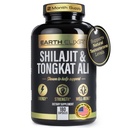 Earth Elixir Shilajit 1000mg & Tongkat Ali 400mg (180 kapsler) Made in USA- Shilajit Supplement (20% Fulvic Acid) Shilajit Pure Himalayan Organic & Tongkat Ali for mænd mere potent end Shilajit Resin