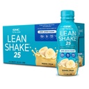 GNC Lean Shake 25 Protein Shake, Clinically Proven Weight Management, Meal Erstatning, 25g Protein med nul tilsat sukker, Klar til at drikke, Banan Cream, Pack of 12