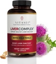 VITASEI Liver Cleanse Detox & Repair, Liver Complex W/Milk Thistle Extract, Garcinia, Curcumin C3, Support Herbal Dietary Supplement, Detox Formul for Women & Men, 60 Capsules