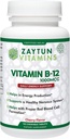 Zaytun Halal Vitamin B12 1000mcg, fremmer energiproduktion, Metabolisme og sundt nervesystem - Vegetarer og Veganere Formel - Dairy- Free - 4 Måneders Tilgang - Made in USA