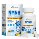 500mg NMNH, NMN Supplement Alternativ med NR, TMG, Resveratrol, COQ10, NAD Supplement, Anti Aging, Energy, Boost NAD + Niveauer, 60 kapsler