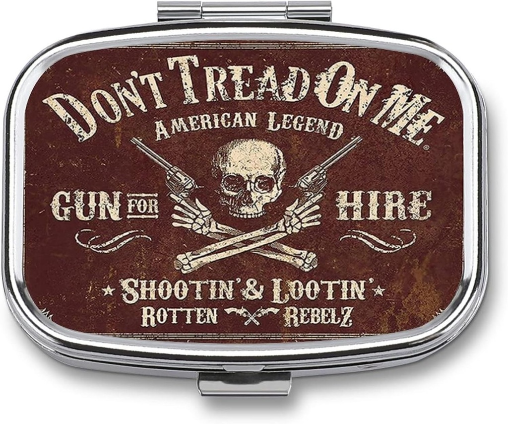 Metal 2 Segment Pill Organizer Travel Friendly Portable Compact Pill Box Cute Pill Case, for Pocket Wallets Daily Portable Medicine Vitamin Tablet Opbevaring, samll, 20220813.0 Ounce Formand