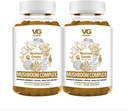VITA GLOBE Mushroom Complex Gummies - 250 mg med Reishi, Lion 's Mane, Chaga, Cordyceps & Mere Buddy 124; Dagligt tillæg for immunforsvar, energi & hjerne funktion support - 120 Greve (pakke af 2)