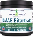 Amazing Formel DMAE Bitartrate Powder Supplement Note 124; 100 Bedste Note 124; 286 Servering Note 124; Non- GMO Note 124; Gluten- Free Note 124; Lavet i USA