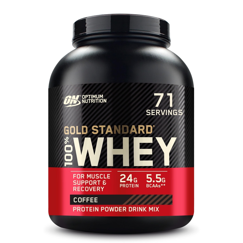 Optimum Nutrition Gold Standard 100% Whey Protein Powder, Coffee, 5 Pund (Packaging May Vary)