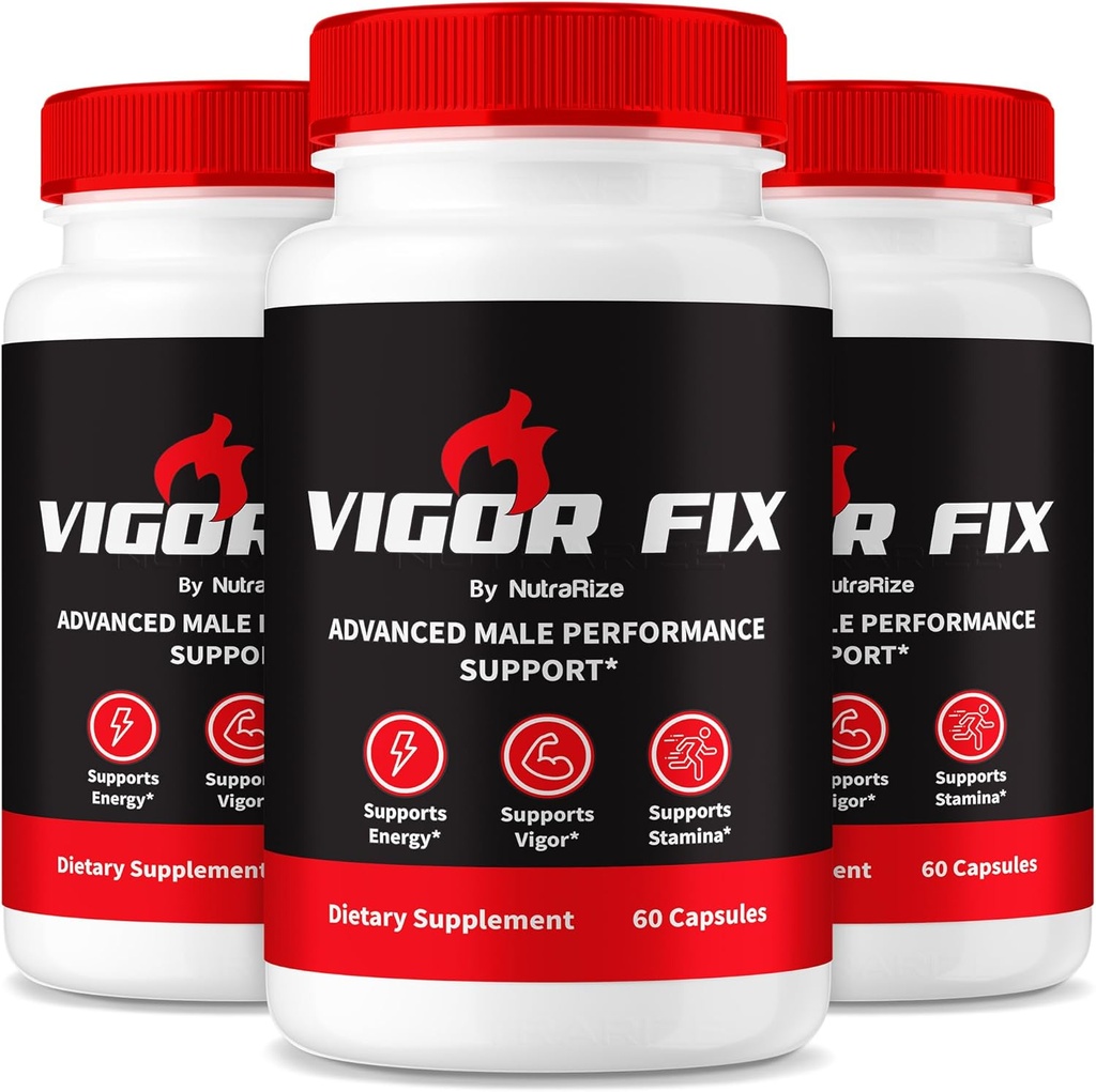 (3 Pack) Vigor Fix Mand tillæg, VigorFix piller til mænd, Daglig ernæring for total sundhed og velvære, Vigor fast støtte kapsler for tillid og energi, anmeldelser (180 kapsler)