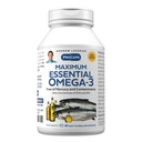 ANDREW LESSMAN Maximum Essential Omega-3 Unflavored, 60 Softgels - Ultra-Pure Omega-3 Fish Oil 1200 mg-High DHA, No Mercury Supplement-Small, Easy to Swallow Fish Oil Capsules