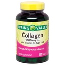 Spring Valley Collagen 1000 mg per tablet, Plus C-vitamin, type 1 & 3, 120ct ved equate
