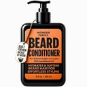 Beard Conditioner for mænd - Leave In Conditioner & Softtener med Biotin Aloe Vera & Collagen - Fugtgivende Cream til Gross Dry Hår - Beard and Skin Conditioner - Sandalwood Ducent Care for Black Men