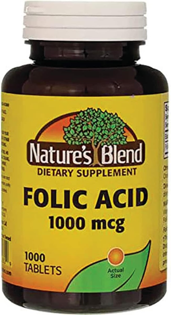 Naturens Blend Folinsyre 1000 mcg 1000 mcg 1000 Tabs