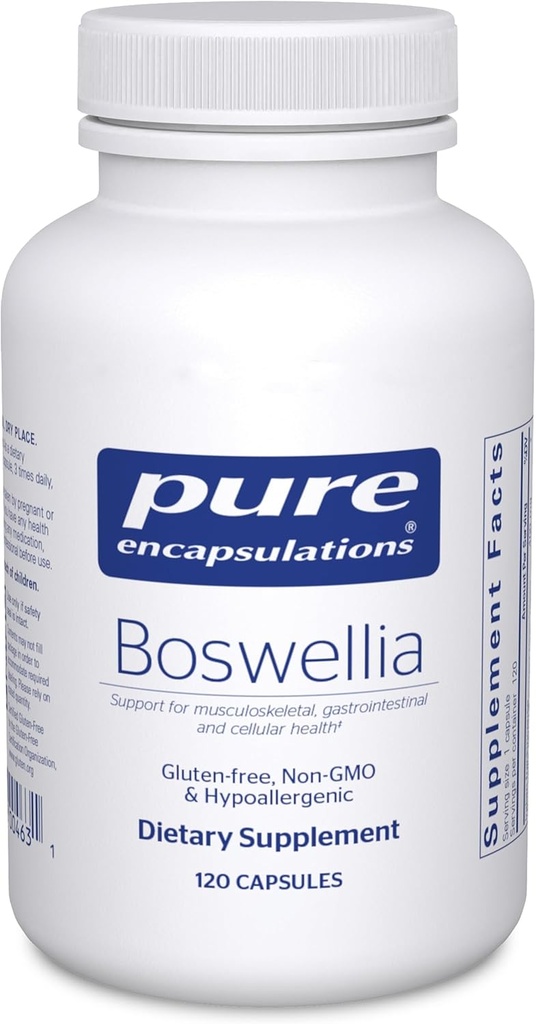 Ren indkapsling Boswellia Supplement - for fælles sundhed, GI & Connective Tissue - Understøtter sunde Joints & fordøjelsessygdomme * - Non- GMO & Vegan - 120 kapsler