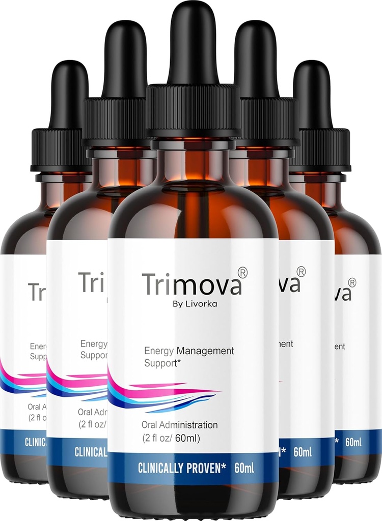 (5 Pack) Trimova Liquid Drops, Trimova Drops Advanced Formel, TrimovaDrops Vitamin, TrimovaDrops Metabolisme 5 Flasker til 150 dage