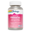 SOLARAY Én gang dagligt prenatal Multivitamin med DHA & Jern, prenatale vitaminer og mineraler til Expectant Mødre, Easy Morning Herbal Blend & Whole Food Base, Lab Verified, 90 Servere, 90 VegCaps