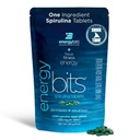 ENERGYBITS - Organic Spirulina Tablets - Plantbaseret Algae Superfood - for Focus, Fitness, Energy - Plant Protein - Gluten Free - Collagen, Vitamin B12, Omega 3 - Keto & Vegan - 1000 Algae Tablets