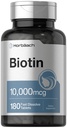 Horbäach Biotin 10000mcg Mex124; 180 Fast Opløs tabletter Mex124; for kvinder & Mænd Mex124; Skønhed Supplement Mex124; Vegetar, Non- GMO, Gluten Free