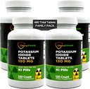 Radaition Tablets against 124; Kalium Iodide 130mg against 124; KI Pills against 124; (4 Pack) 480 Total Tablets