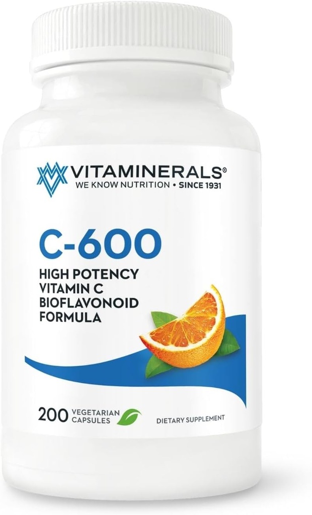 Vitamin C- 600 ® Antioxidant Support 600 mg C-vitamin med Bioflavanoider - 200 Veggie Caps