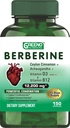Berberine 12200mg med Ceylon Cinnamon Ashwagandha vitamin D13 + vitamin B12 immunhjertestøtte - 75 dages forsyning -150 greve (pakke med 1)