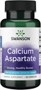 Swanson Calcium Aspartat - Urtetilskud Fremme ben, hjerte, & muskel sundhed - Naturlig formel Fremme Total Body Wellness - (60 Capsules- 200mg Hver)