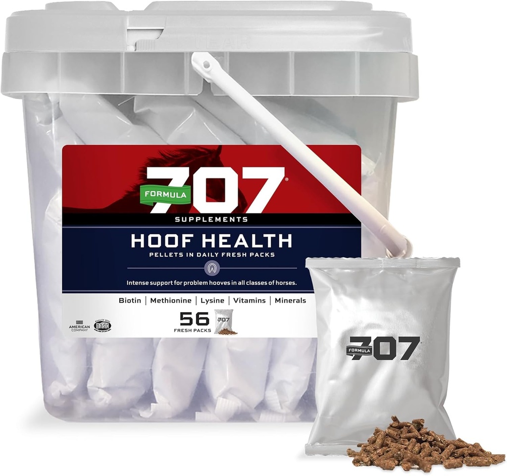 Formel 707 Hoof Health Equine supplement, daglige friske pakker, 56 dages forsyning - biotin, Aminosyrer, og mineraler til at forbedre og støtte sunde heste køer