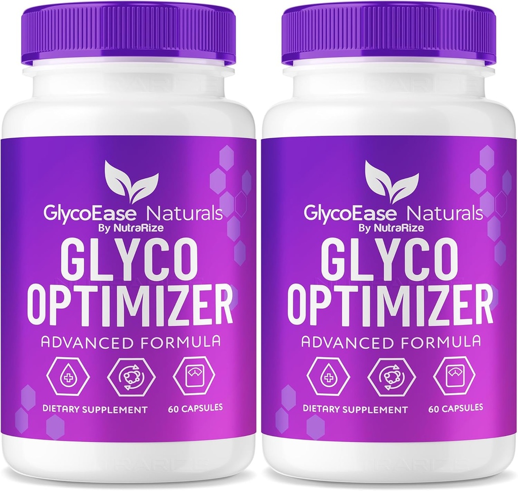 (2 Pack) GlycoEase Glyco Optimizer - GlycoEase Pills, All- Natural Dietary Supplement, Advanced Formel Glycogen Support, Glycoeas Naturals, Glyco Ease Anmeldelser (120 kapsler)