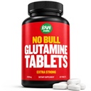 "No Bull" L- Glutamintabletter, Pure L Glutaminpiller, Non GMO, L Glutamintilskud, naturligt Vegansk, Vegetarisk Friendly og Gluten Free, 1000mg