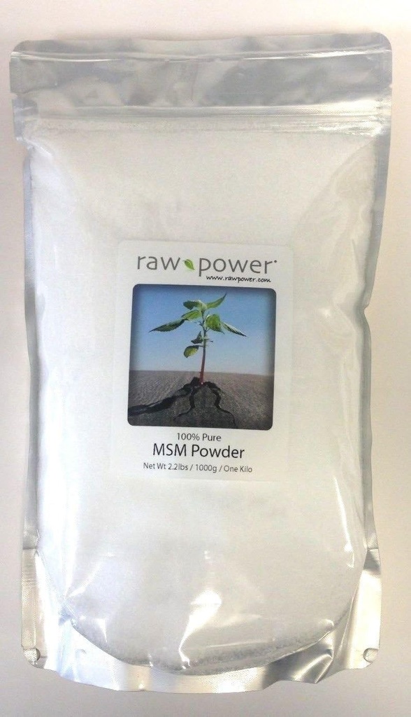 Raw Power MSM Powder, 100% Pure, (ONE Kilo / 2.2lbs / 1000g, Made in The USA)