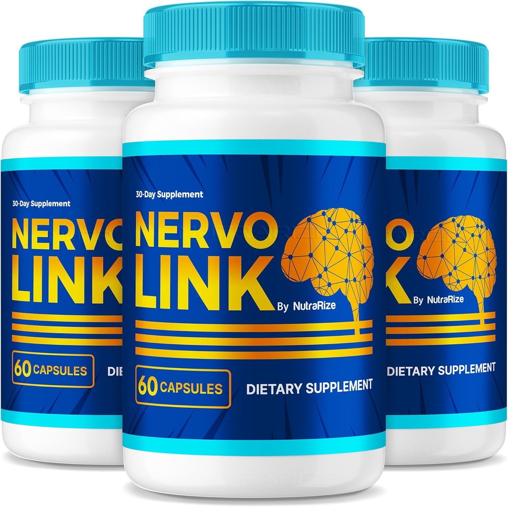 (3 Pack) NervoLink - Daglige Support Kapsler med en afbalanceret Formel for Fokus, Alerness, og Everyday Sharpness, Easy- to- Take Pills for Daily Wellness (180 Kapsler)