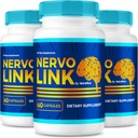 (3 Pack) NervoLink - Daglige Support Kapsler med en afbalanceret Formel for Fokus, Alerness, og Everyday Sharpness, Easy- to- Take Pills for Daily Wellness (180 Kapsler)