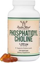 Phosphatidylcholin 1,200mg - 210 Softgels - Forbedret version af Solsikke og Soja Lecithin (Cholin Kosttilskud) - Non- GMO og Gluten Gratis at støtte hjerne sundhed ved Double Wood