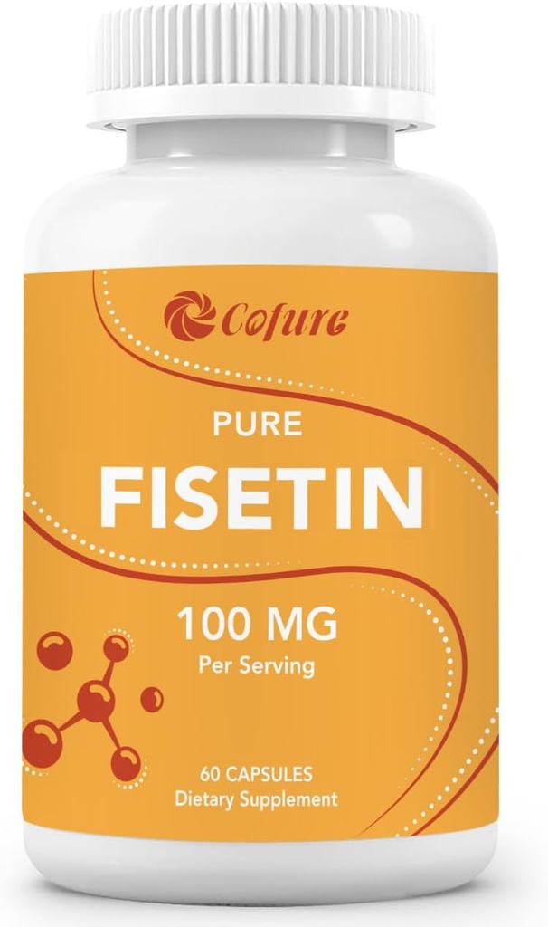 Fiskein Kosttilskud, 100 mg af naturlige bioaktive Flavonoid, Ægte 98% Pure, Aging Support, Non- GMO, Gluten- Free, 60 kapsler, 60 Servere