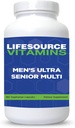 LifeSource Vitaminer Mænd Senior Multi - Vegetar - En komplet Multi for mænd 50 år og derover - 180 Capsules - 60 dages forsyning