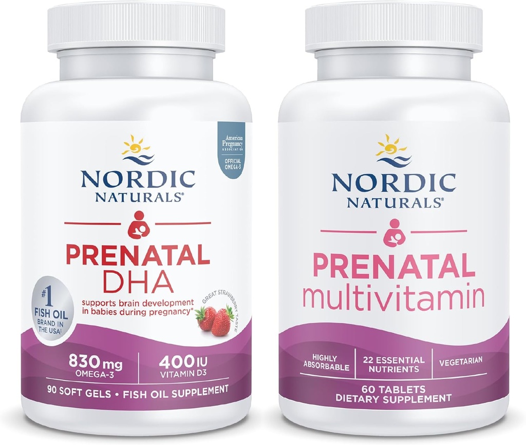 Nordiske Naturals Prenatal Starter Pack - Prenatal DHA og Prenatal Multivitamin Tablets