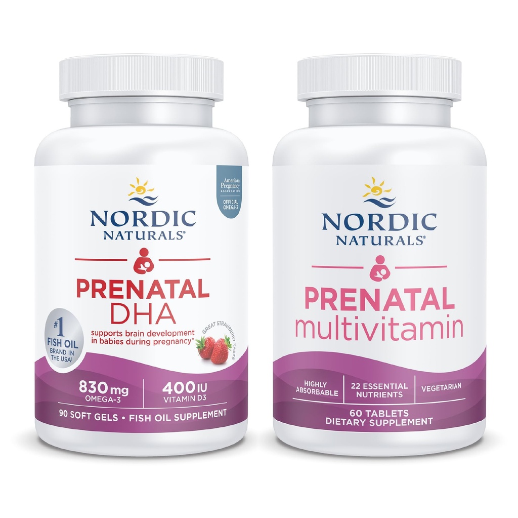 Nordiske Naturals Prenatal Starter Pack - Prenatal DHA og Prenatal Multivitamin Tablets