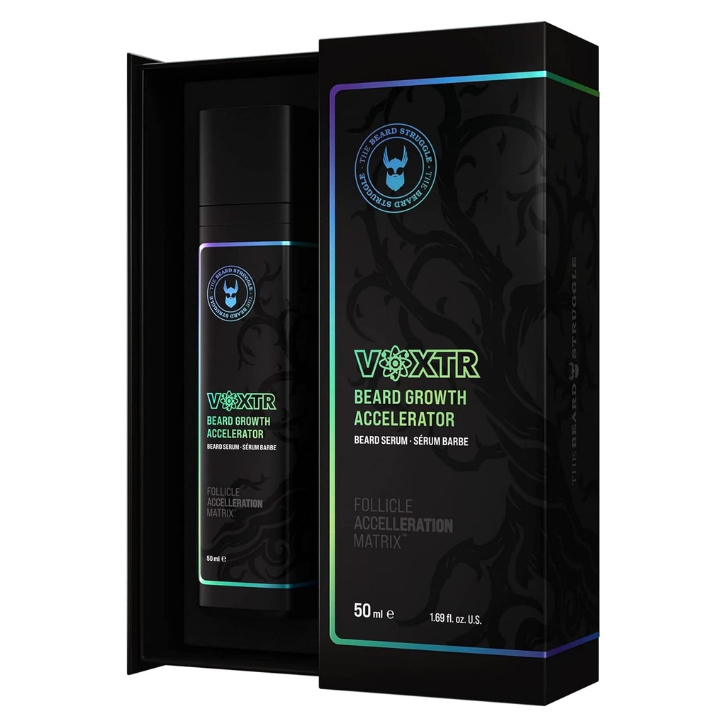 The Beard Struggle Voxtr Beard Growth Serum med Follicle Acceleration Matrix - Beard Serum, 1.69 Fl. Oz. US
