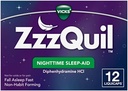 ZzzQuil, Nighttime Sleep Aid LiquiCaps, 25 mg Diphenhydramin HCl, No. 1 Sleep- Aid Brand, Non- Habit Forming, Fall Assapy Fast, 12 Greve